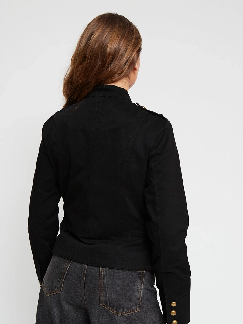 CHAQUETA MUJER INDEX ALGODÓN CORTA DOBLE BOTÓN - 4