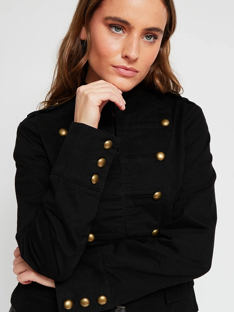 CHAQUETA MUJER INDEX ALGODÓN CORTA DOBLE BOTÓN - 5