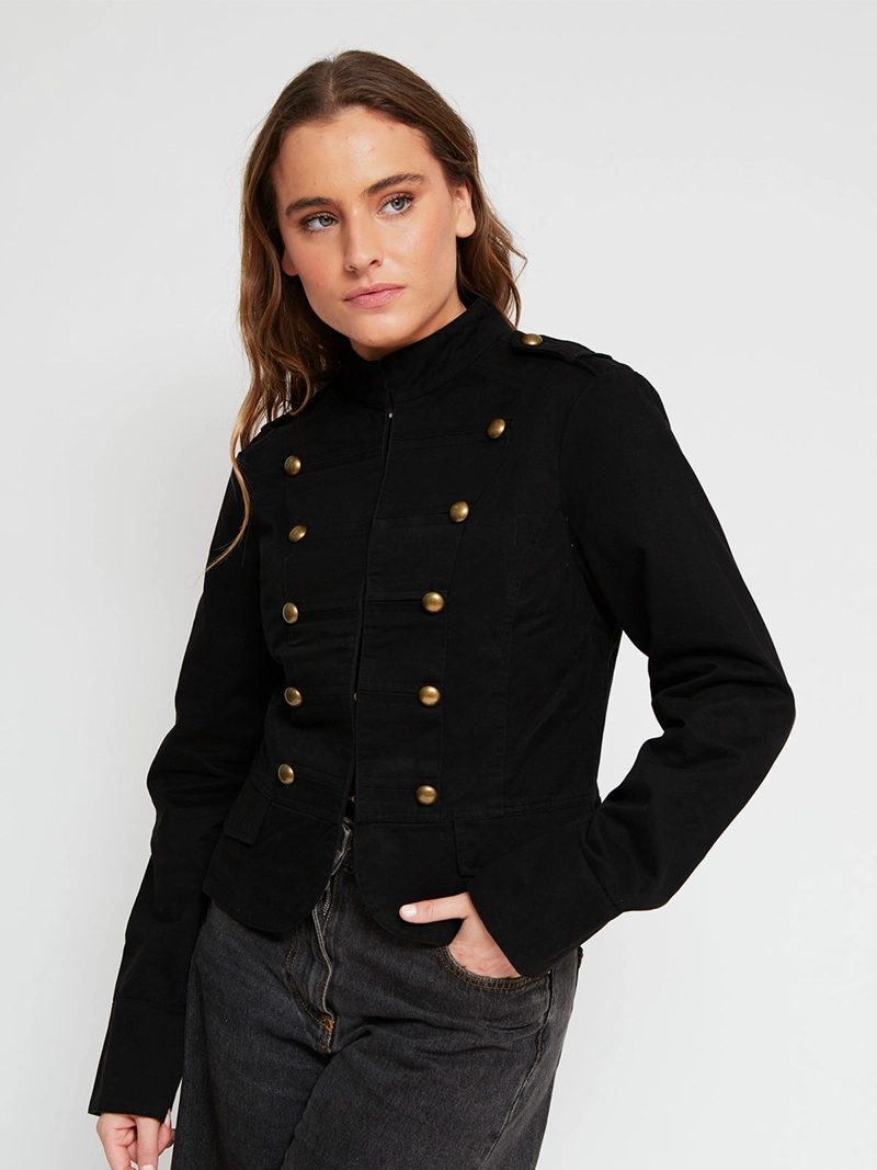 CHAQUETA MUJER INDEX ALGODÓN CORTA DOBLE BOTÓN - 3