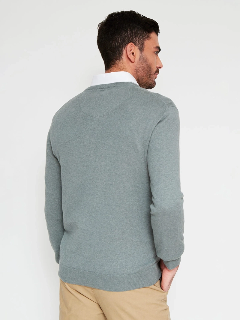SWEATER HOMBRE CACHAREL ALGODÓN CUELLO EN V - 2