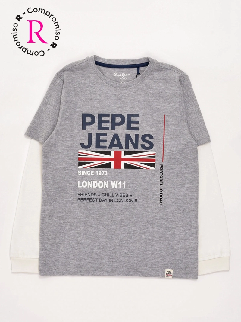 POLERA NIÑO PEPE JEANS ALGODÓN MANGA LARGA - 1