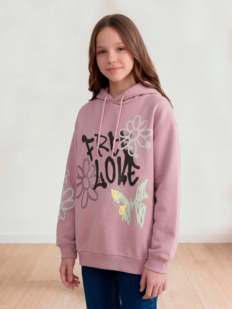 POLERÓN NIÑA INDEX TEEN ALGODÓN OVERSIZE ESTAMPADO - 1