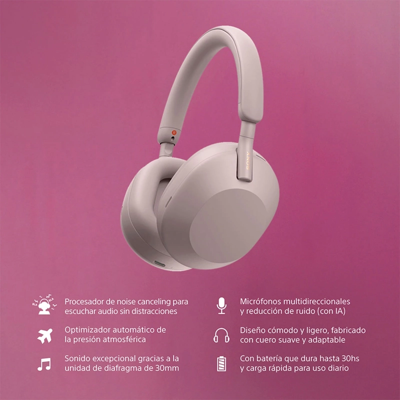 AUDÍFONOS SONY ON EAR WH1000XM5/PMUC BLUETOOTH - 7