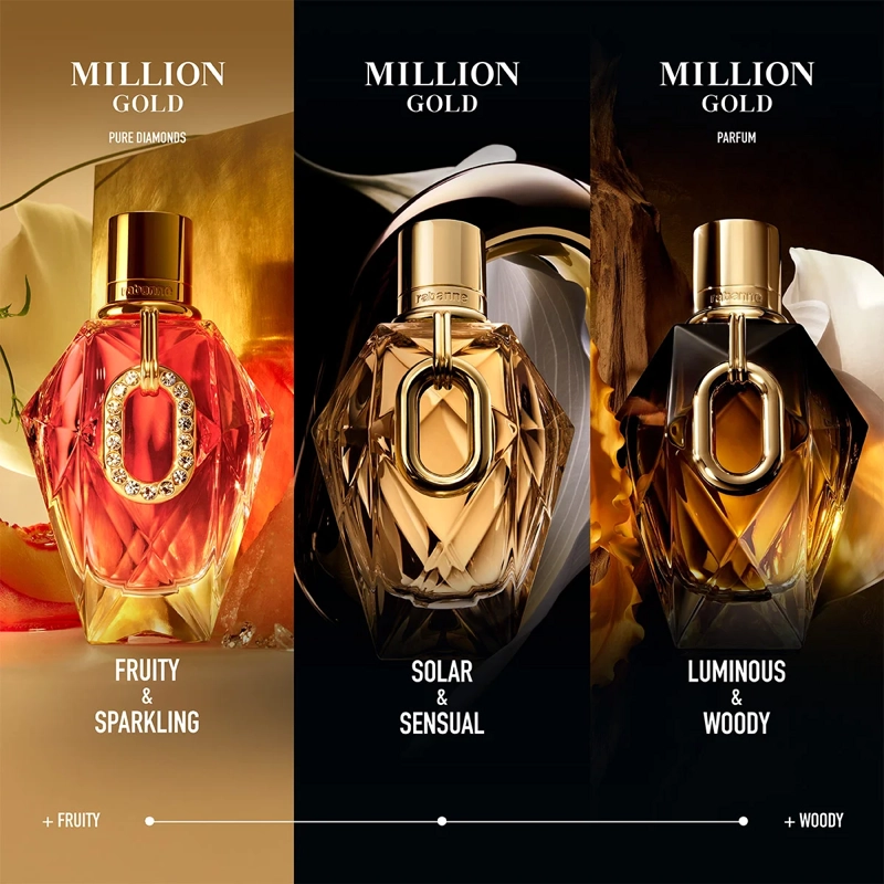 PERFUME RABANNE MILLION GOLD FOR HER PURE DIAMONDS MUJER EDP 90 ML - 4