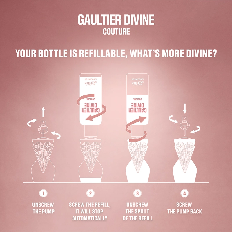 PERFUME MUJER RECARGA JEAN PAUL GAULTIER DIVINE COUTURE EDP 200 ML - 4