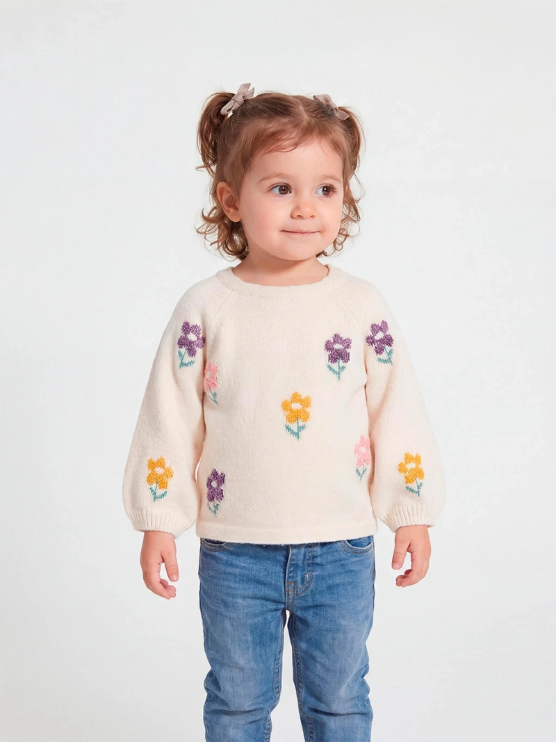 SWEATER NIÑA BABY HARVEST ACANALADO - 1
