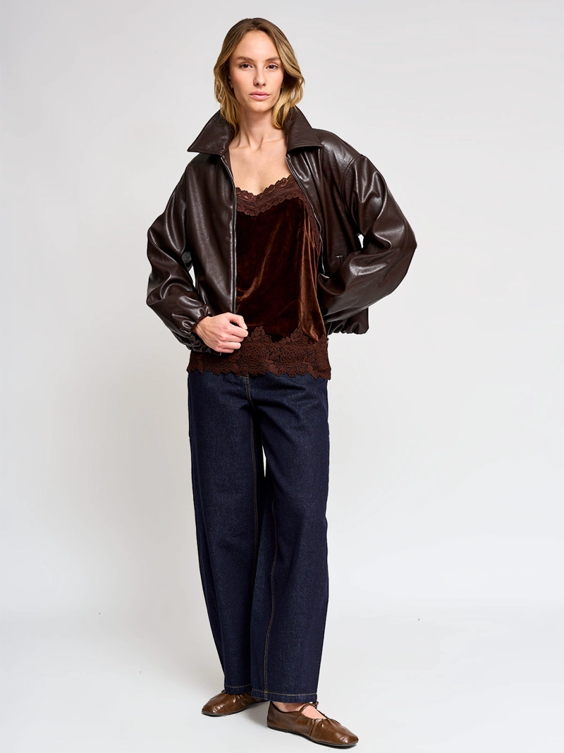 BLUSA MUJER MARQUIS LENCERA TERCIOPELO - 4