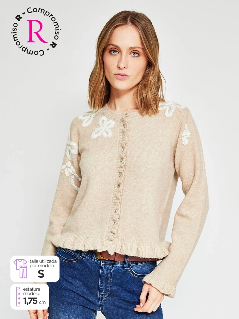 CARDIGAN MUJER TATIENNE BORDADO - 1