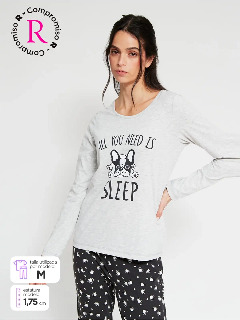 TOP PIJAMA INDEX MANGA LARGA - 1