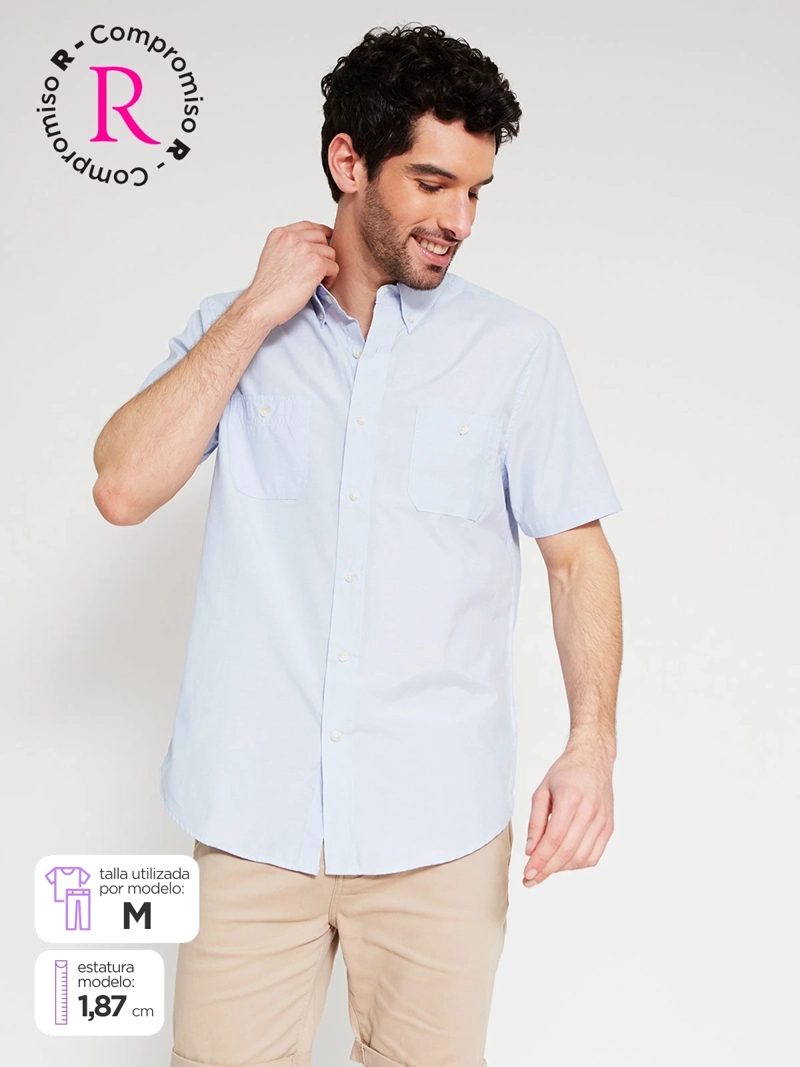 CAMISA HOMBRE KENNETH STEVENS ALGODÓN MANGA CORTA - 1