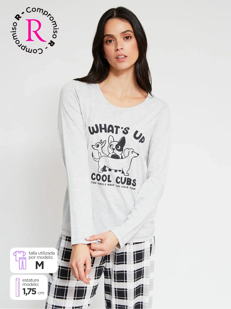 TOP PIJAMA MUJER INDEX LARGA - 1