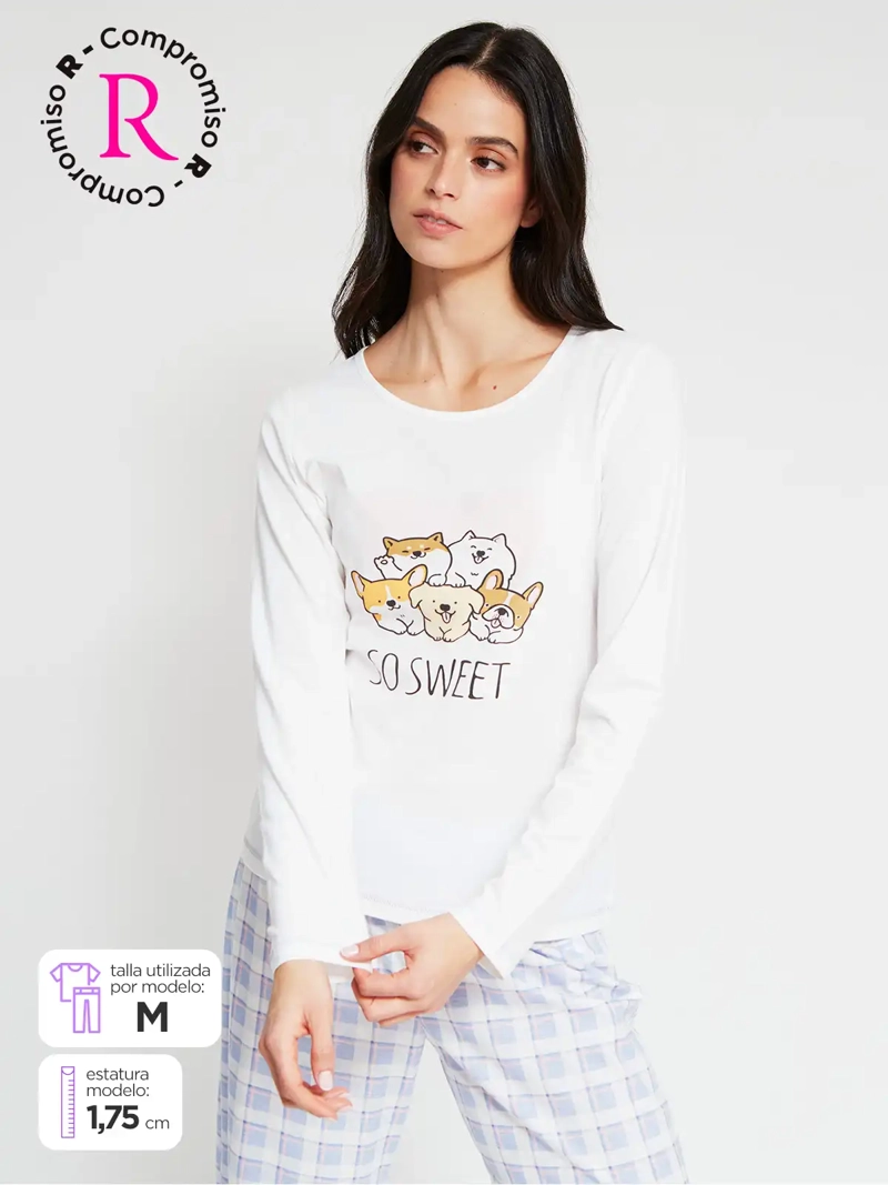 TOP PIJAMA MUJER INDEX LARGA - 1
