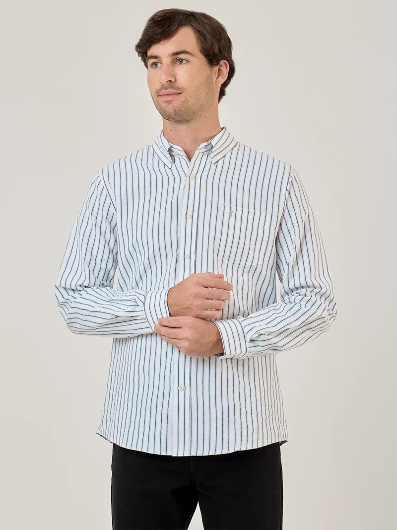 CAMISA HOMBRE KENNETH STEVENS ALGODÓN MANGA LARGA - 1