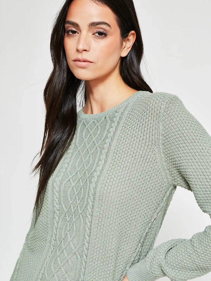 SWEATER MUJER BARBADOS ALGODÓN TRENZADO - 4