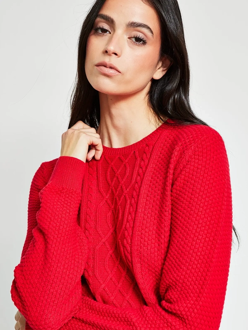 SWEATER MUJER BARBADOS ALGODÓN TRENZADO - 4