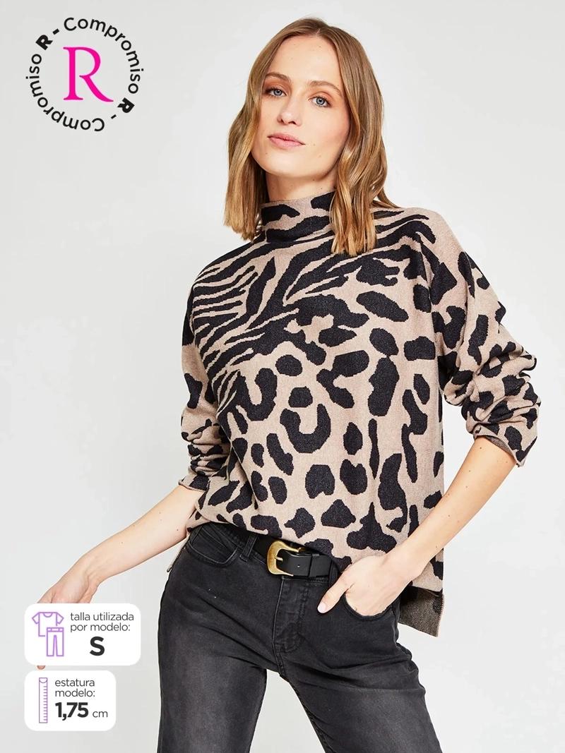 SWEATER MUJER TATIENNE ESTAMPADO ANIMAL