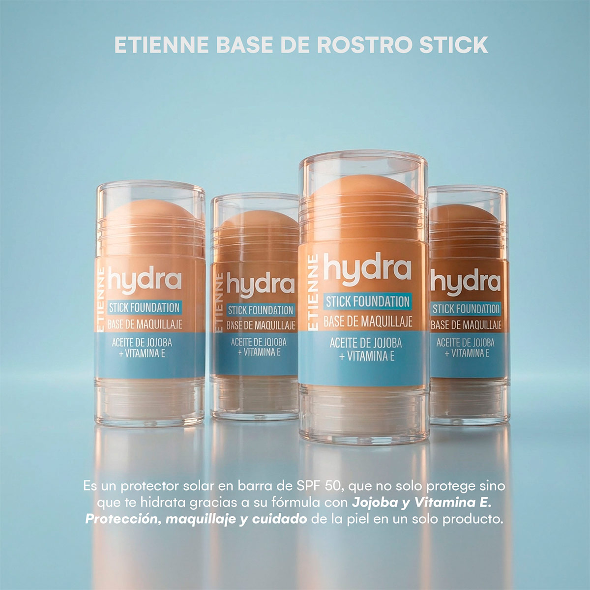 BASE DE MAQUILLAJE EN BARRA ETIENNE STICK HYDRA SFP50 GOLDEN BEIGE 34GR - 4