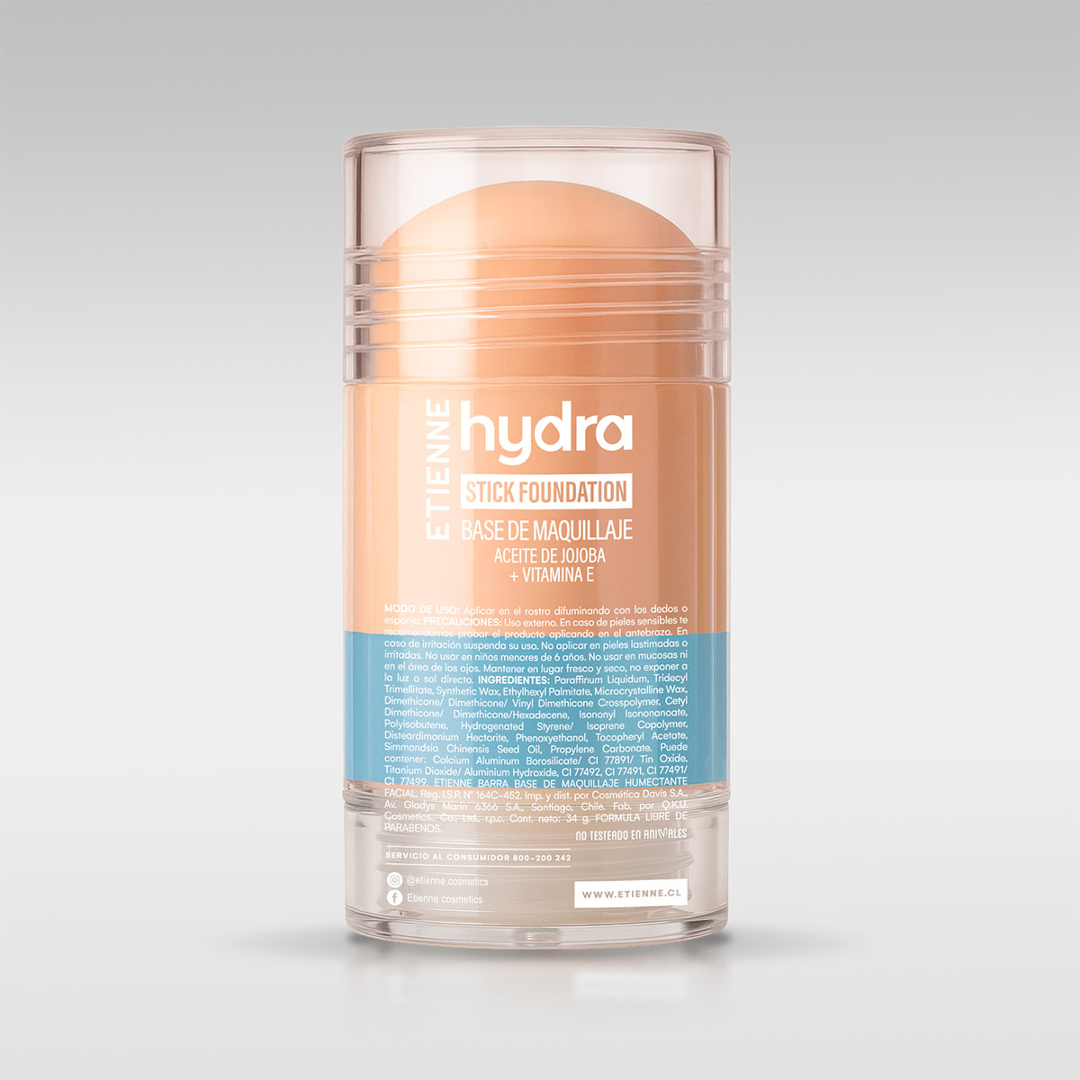 BASE DE MAQUILLAJE EN BARRA ETIENNE STICK HYDRA SFP50 LIGHT BEIGE 34GR - 2