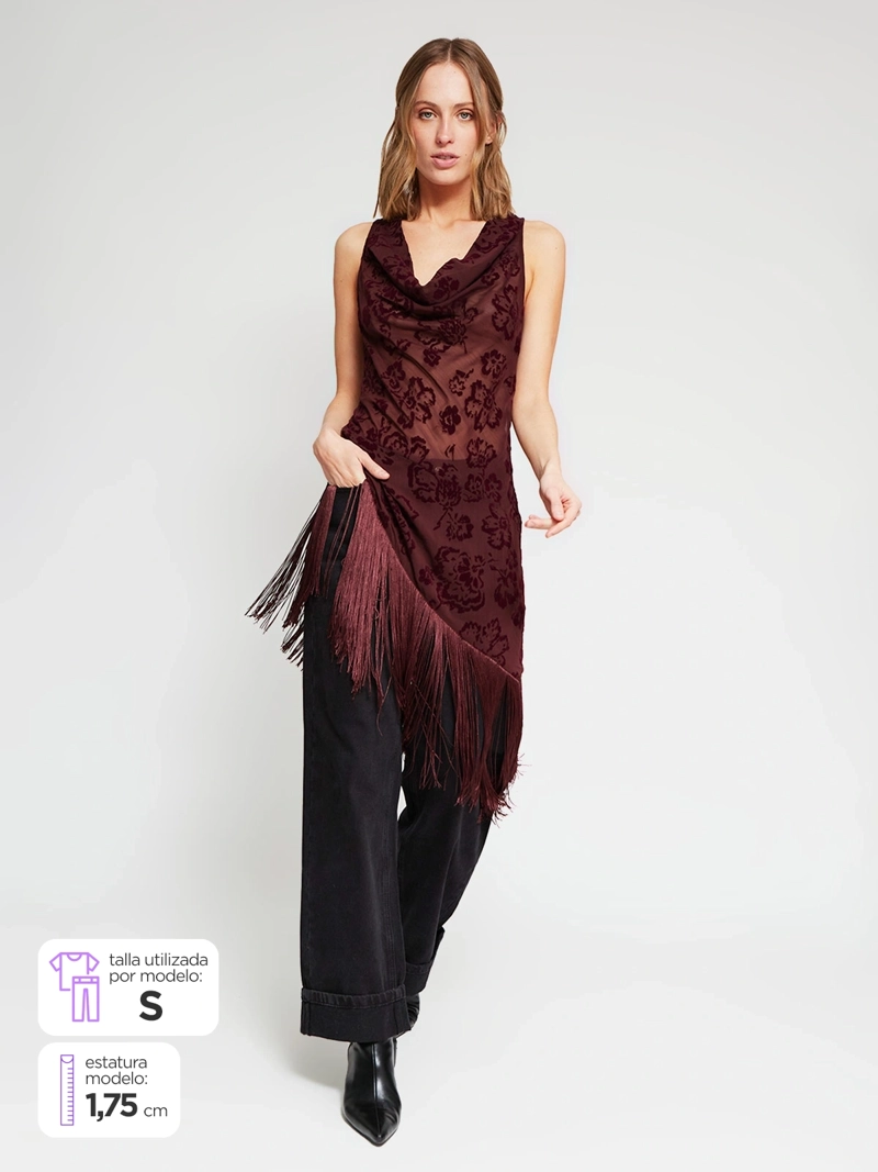 BLUSA MUJER MARQUIS FLECOS TERCIOPELO - 1