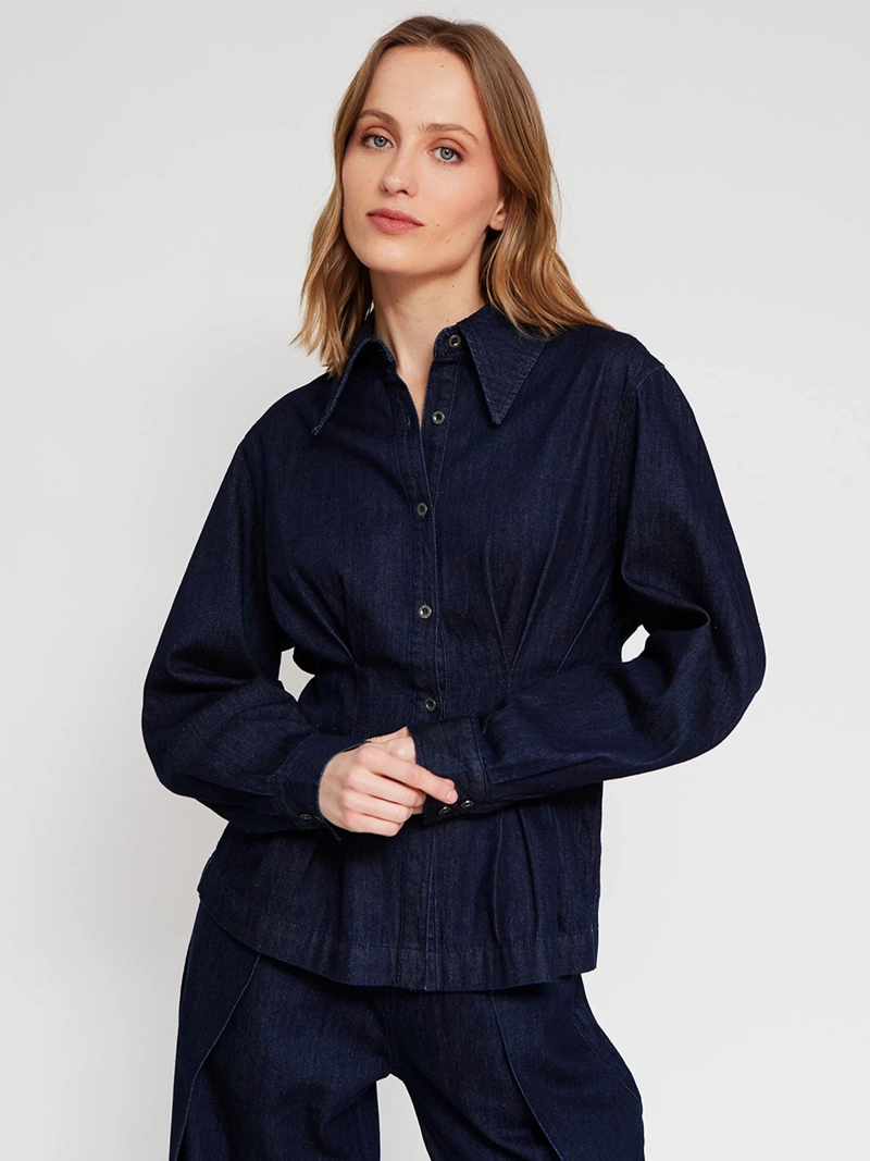 BLUSA MUJER MARQUIS - BELÉN SOTO ALGODÓN DENIM PINZAS - 3