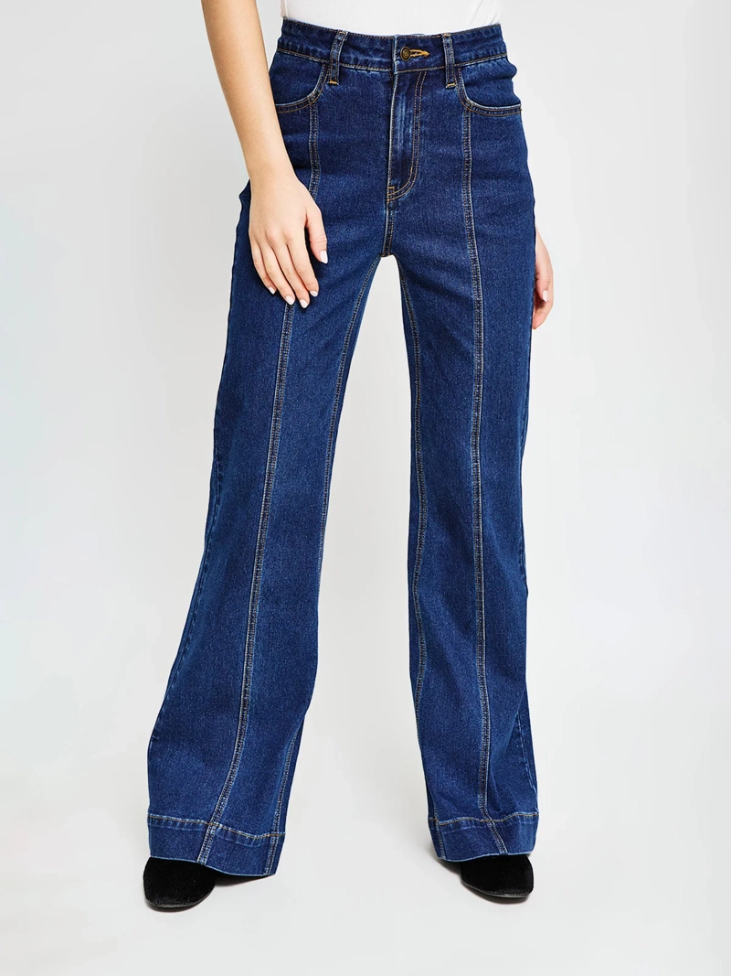 JEANS MUJER MARQUIS ALGODÓN FLARE ALFORZAS - 5