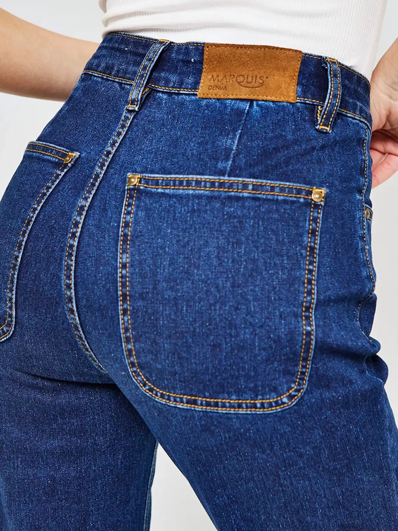 JEANS MUJER MARQUIS ALGODÓN FLARE ALFORZAS - 7