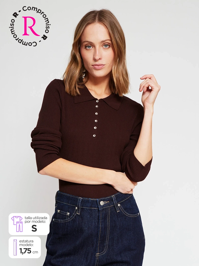 SWEATER MUJER MARQUIS CUELLO POLO - 1