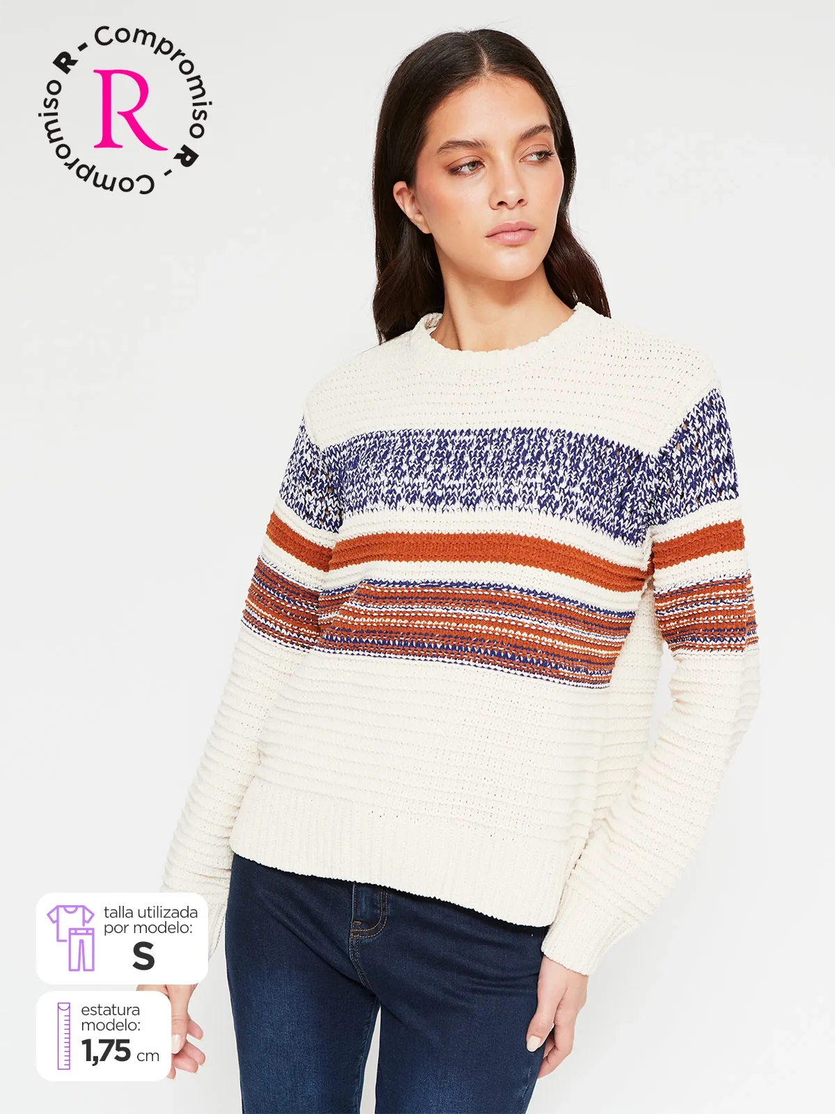 SWEATER MUJER AZIZ MANGA LARGA - 1