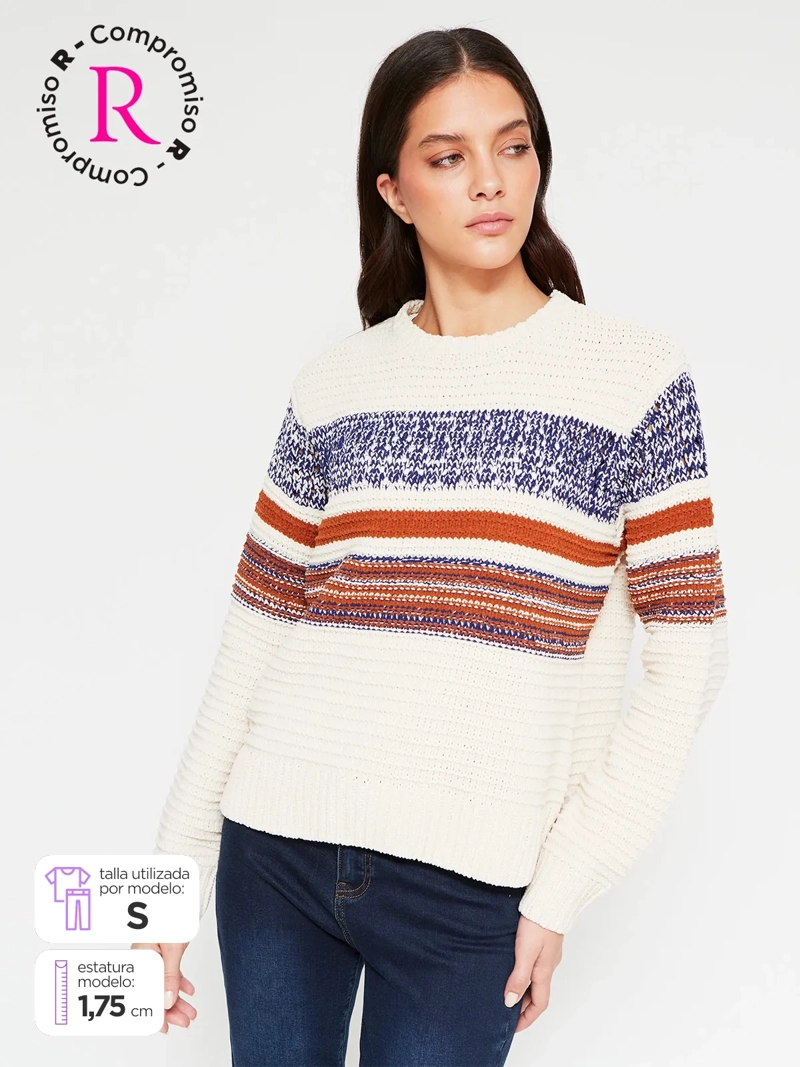 SWEATER MUJER AZIZ MANGA LARGA - 1