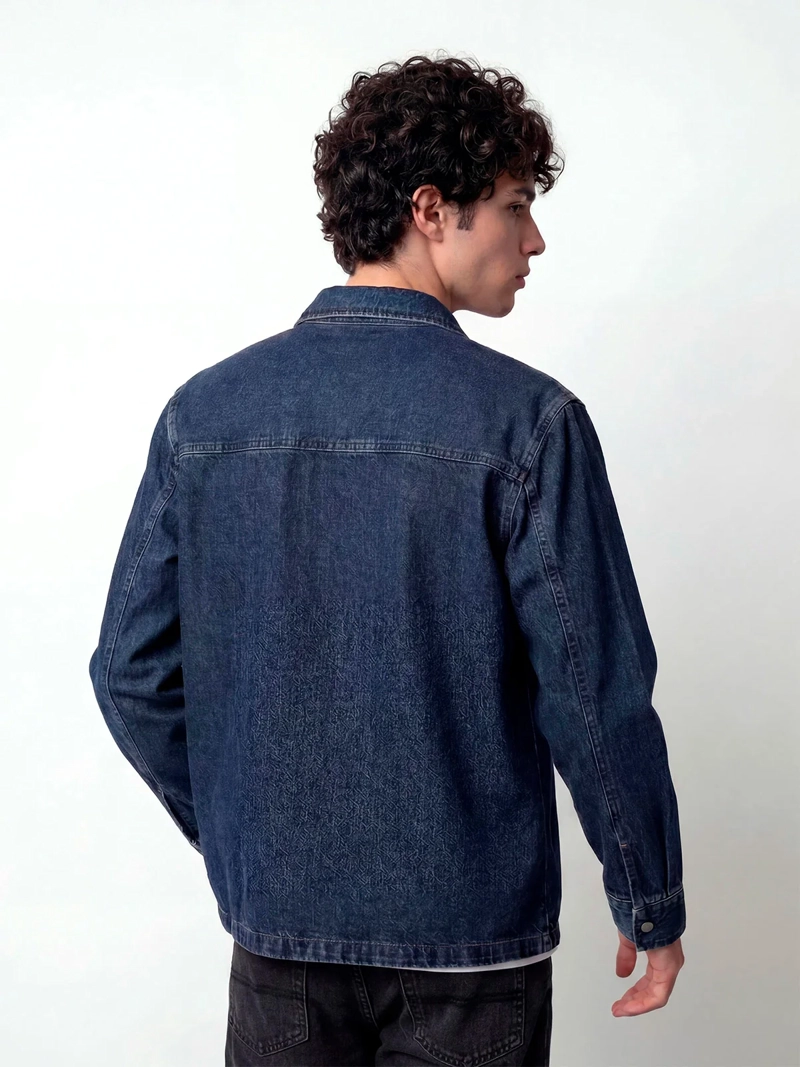 SOBRECAMISA HOMBRE INDEX ALGODÓN DENIM BOTONES - 2