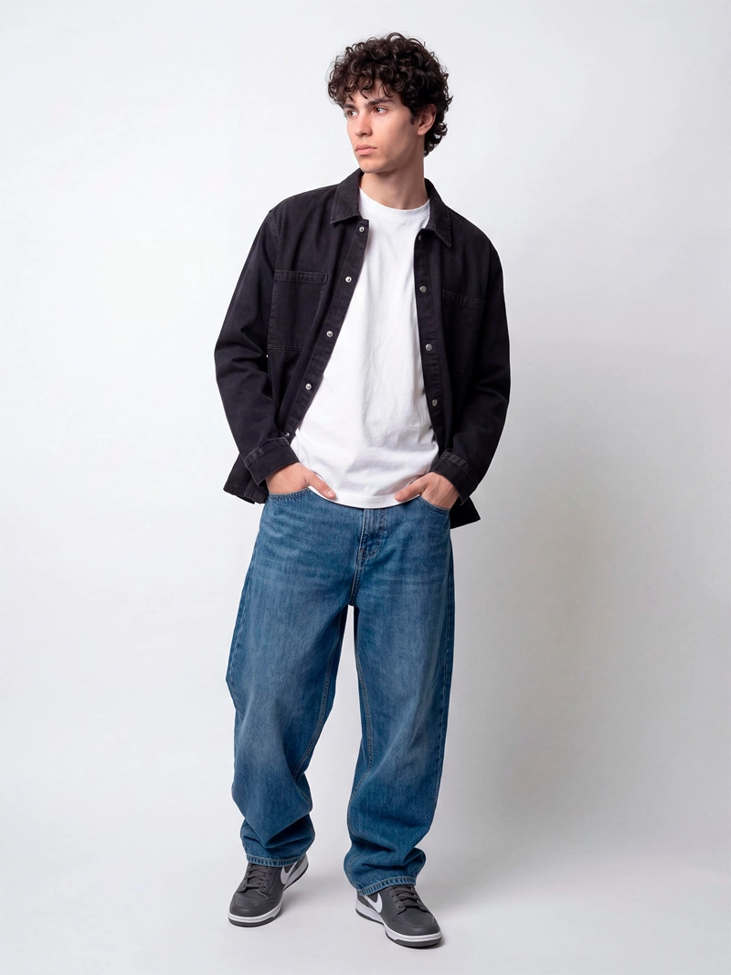 SOBRECAMISA HOMBRE INDEX ALGODÓN DENIM BOTONES - 3