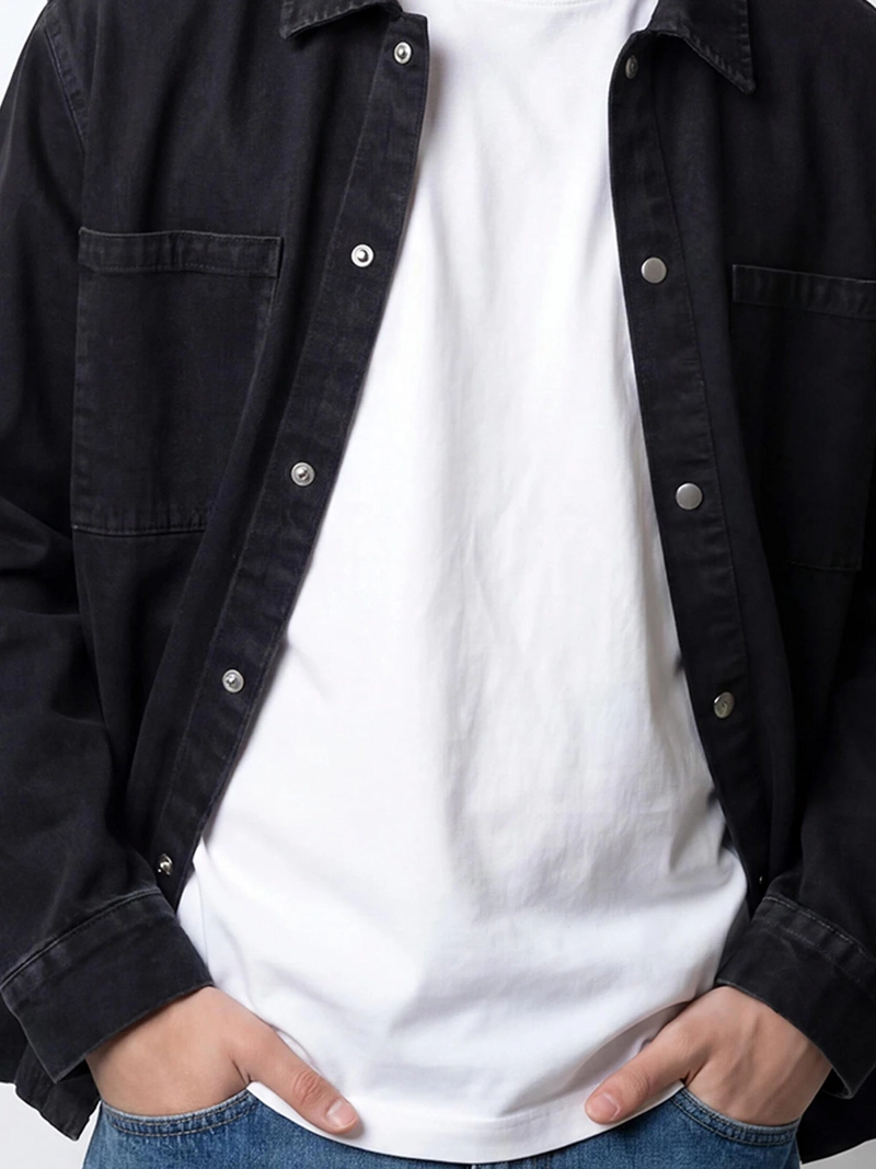 SOBRECAMISA HOMBRE INDEX ALGODÓN DENIM BOTONES - 4