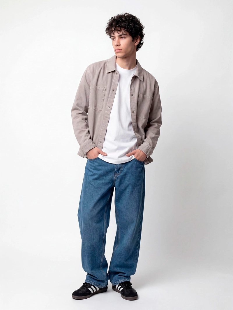 SOBRECAMISA HOMBRE INDEX ALGODÓN DENIM BOTONES - 3