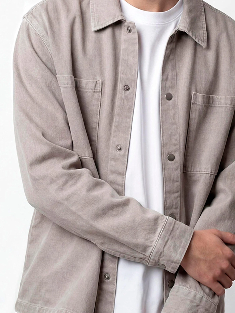 SOBRECAMISA HOMBRE INDEX ALGODÓN DENIM BOTONES - 4