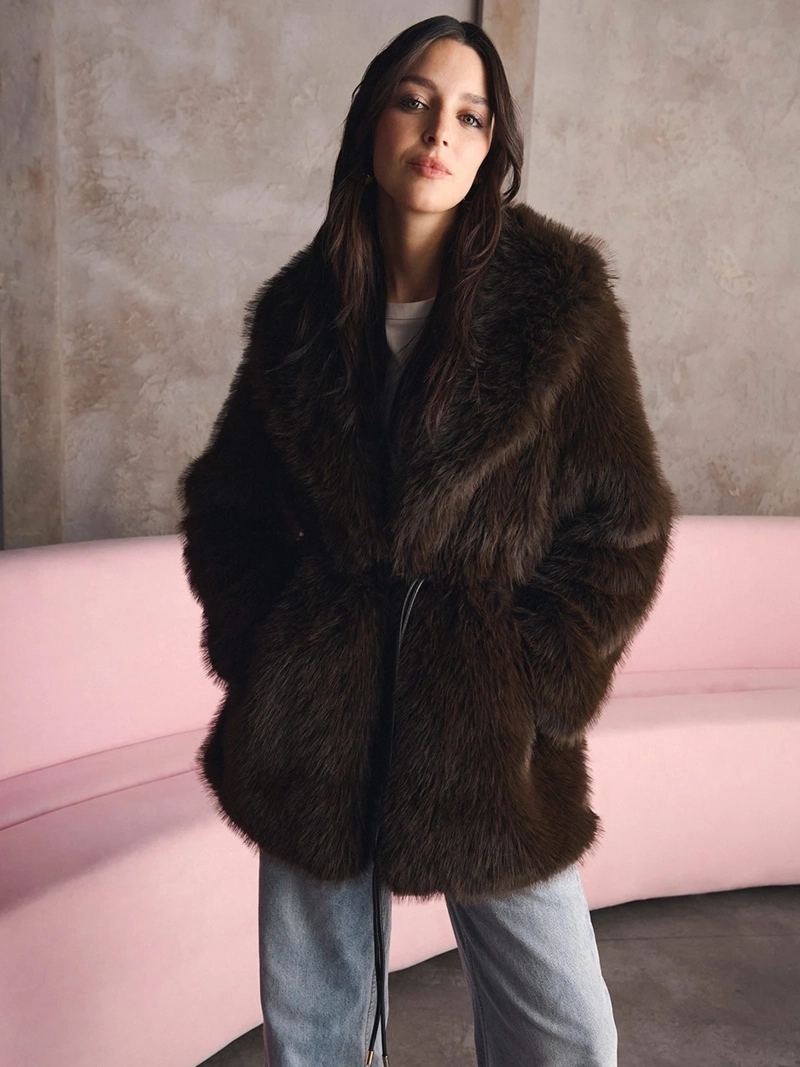 CHAQUETA MUJER MARQUIS EFECTO PIEL CINTURÓN - 1
