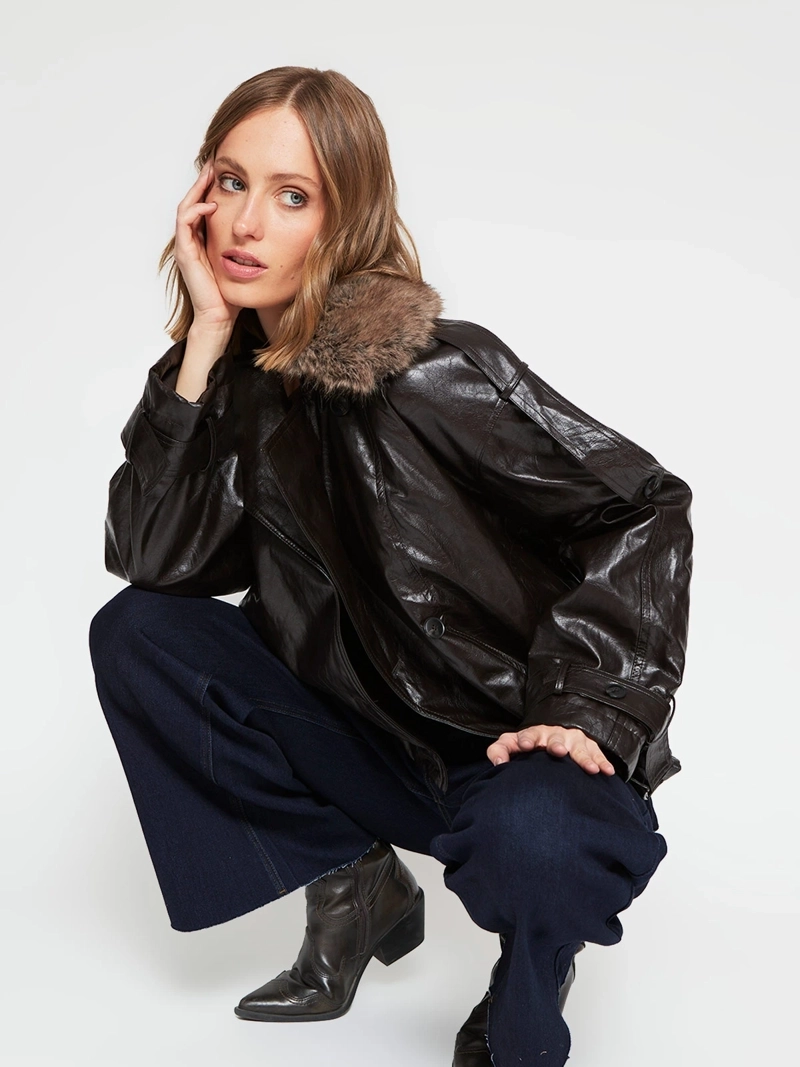 CHAQUETA MUJER MARQUIS EFECTO PIEL - 5