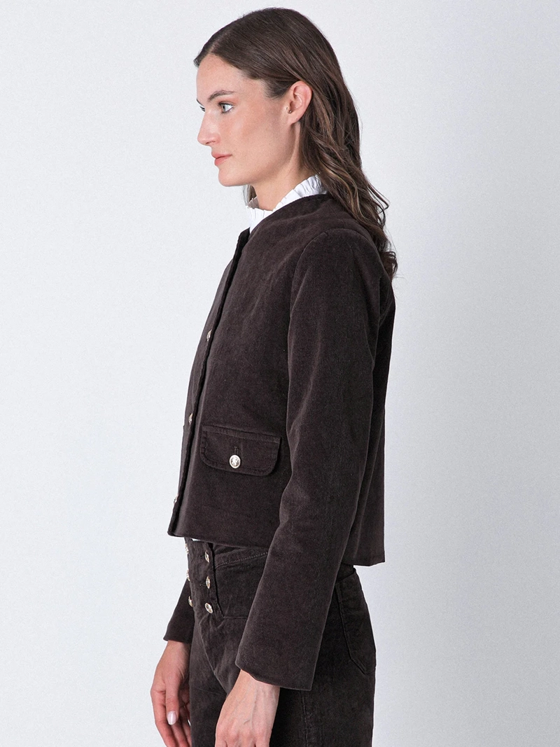 CHAQUETA MUJER RAINDOOR ALGODÓN BOTONES - 4
