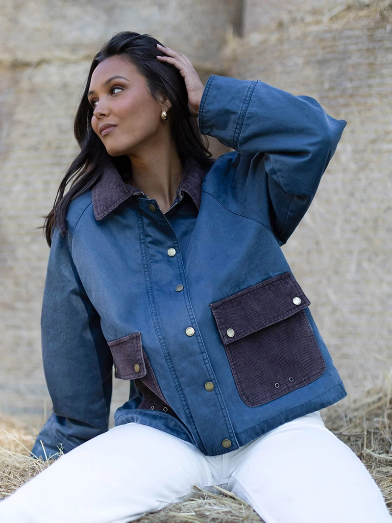 CHAQUETA MUJER RAINDOOR ALGODÓN ENCERADA - 1