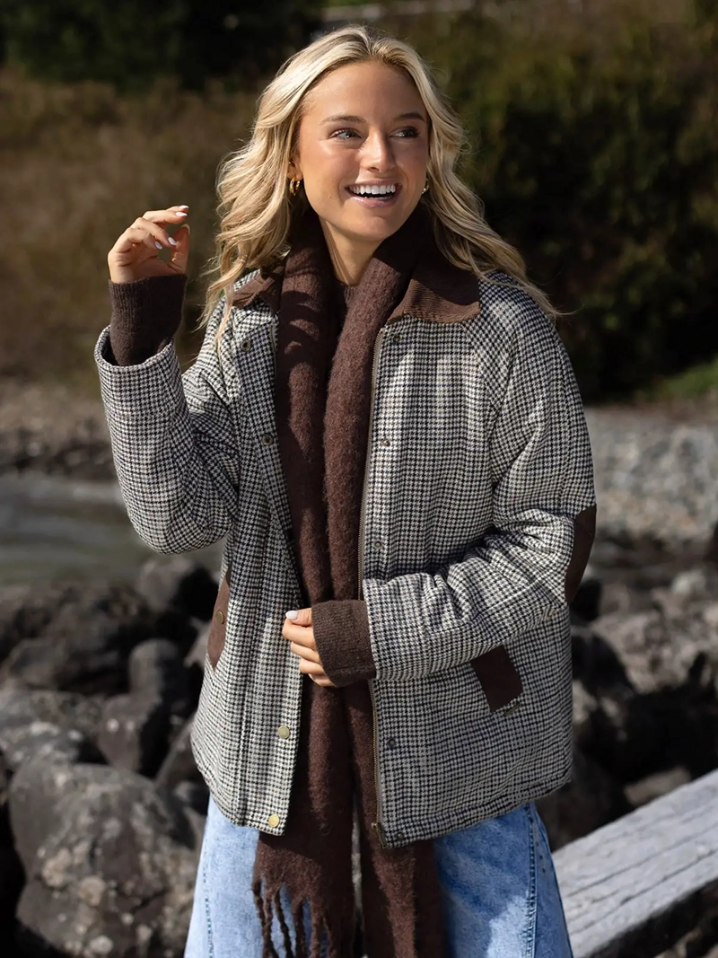 CHAQUETA MUJER RAINDOOR ALGODÓN TEJIDA PRINT - 1