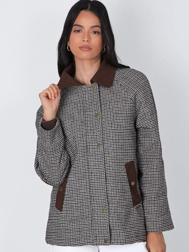 CHAQUETA MUJER RAINDOOR ALGODÓN TEJIDA PRINT - 3