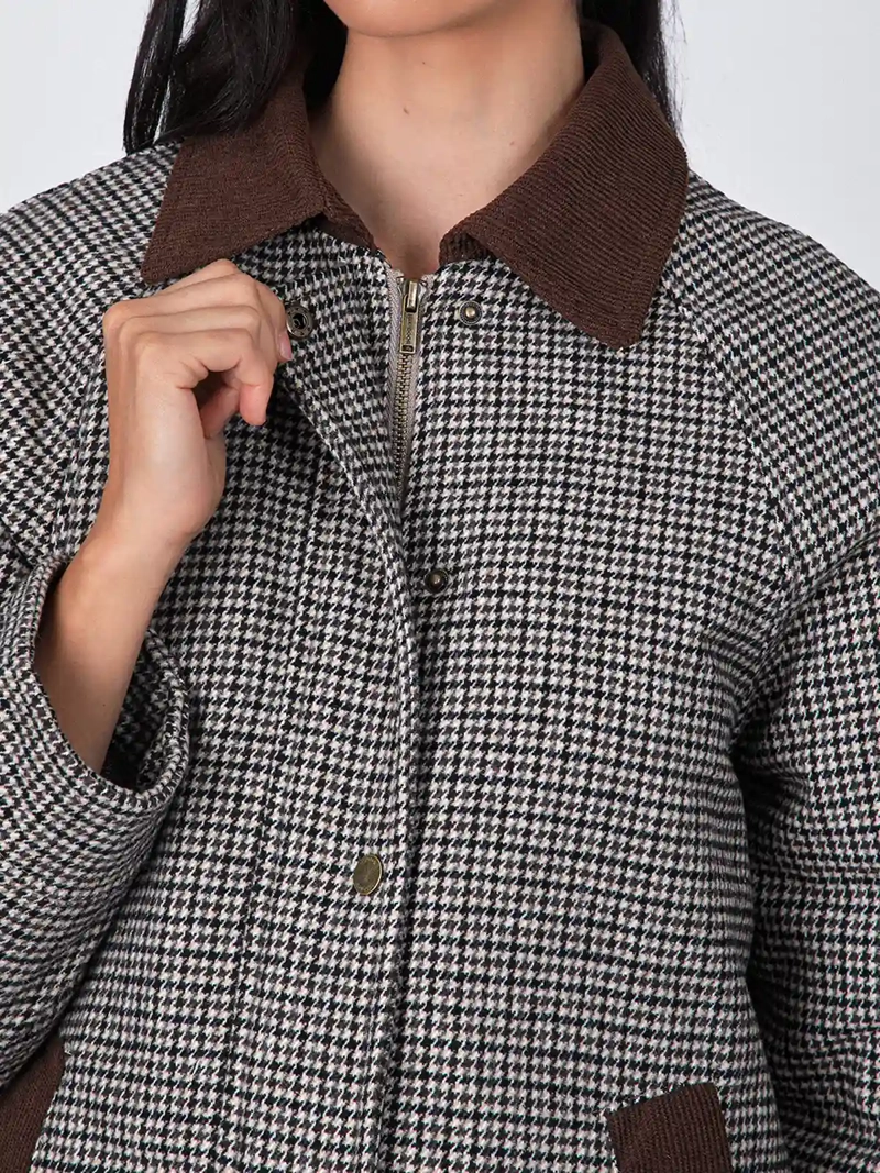 CHAQUETA MUJER RAINDOOR ALGODÓN TEJIDA PRINT - 6