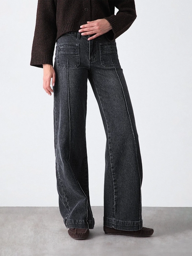 PANTALÓN MUJER RAINDOOR ALGODÓN WIDELEG - 2