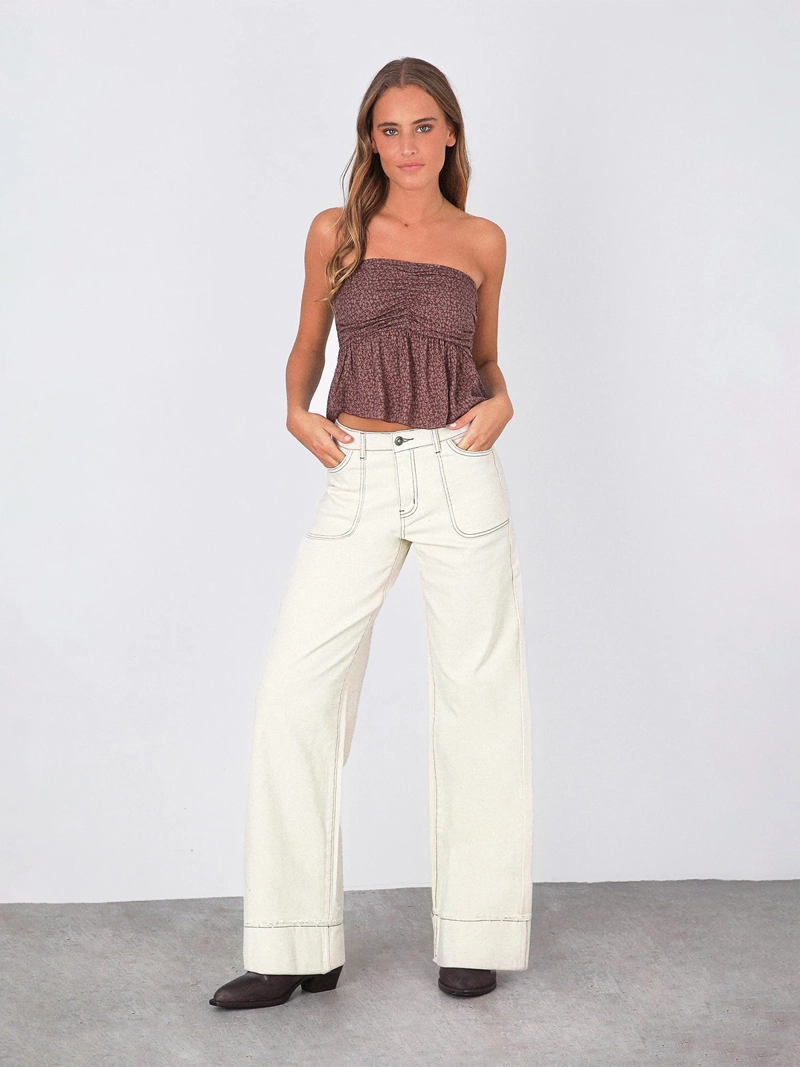 PANTALÓN MUJER RAINDOOR ALGODÓN WIDE LEG - 1