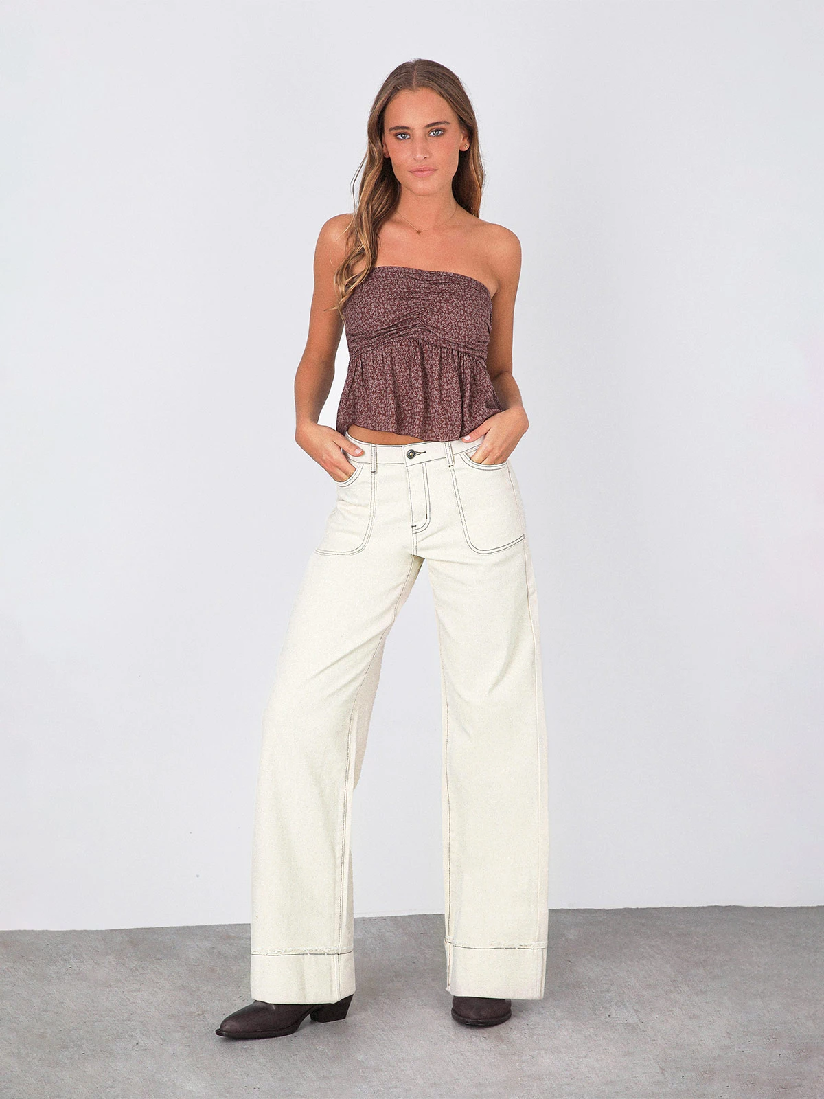 PANTALÓN MUJER RAINDOOR ALGODÓN WIDE LEG - 1