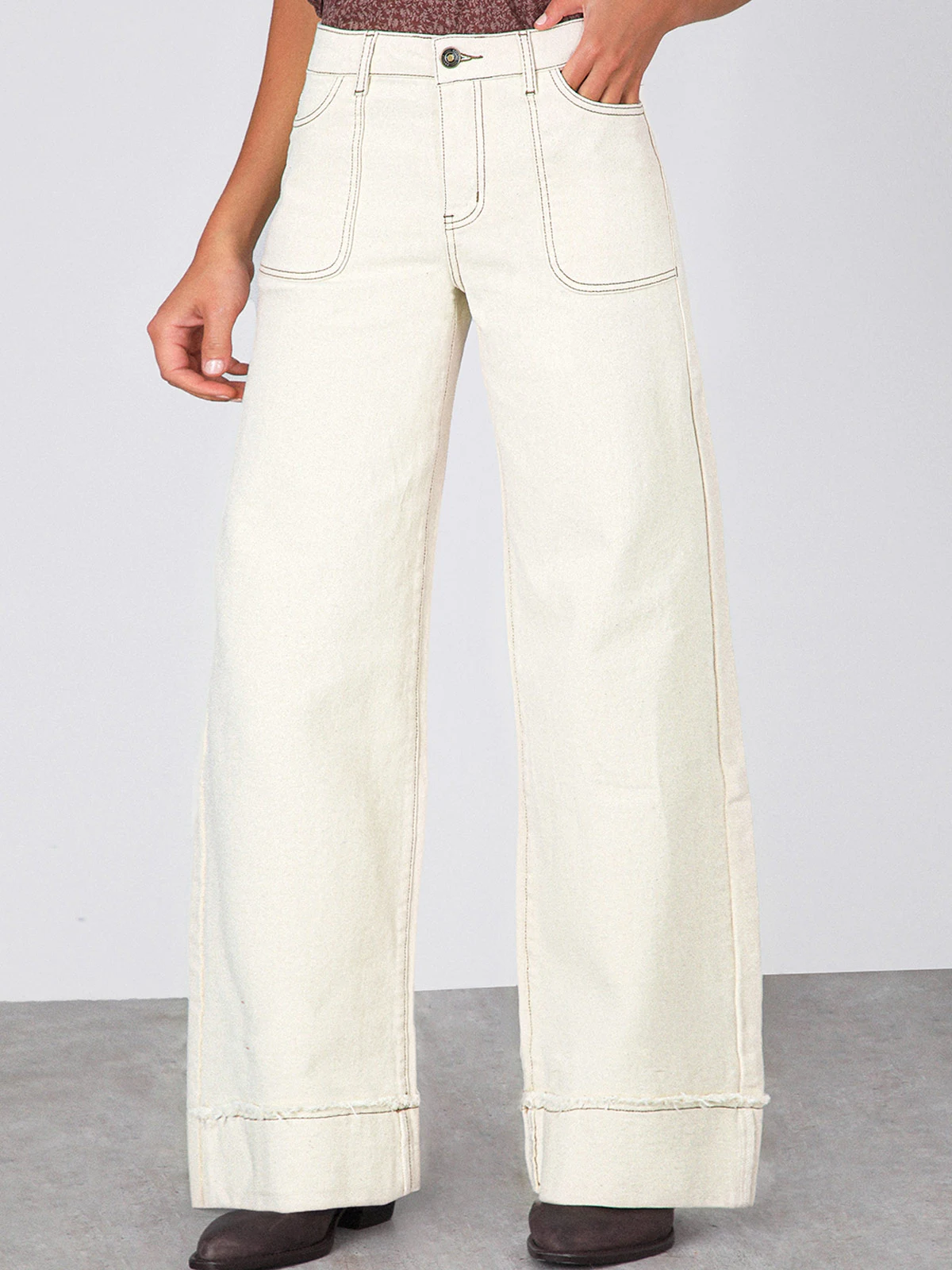 PANTALÓN MUJER RAINDOOR ALGODÓN WIDE LEG - 2