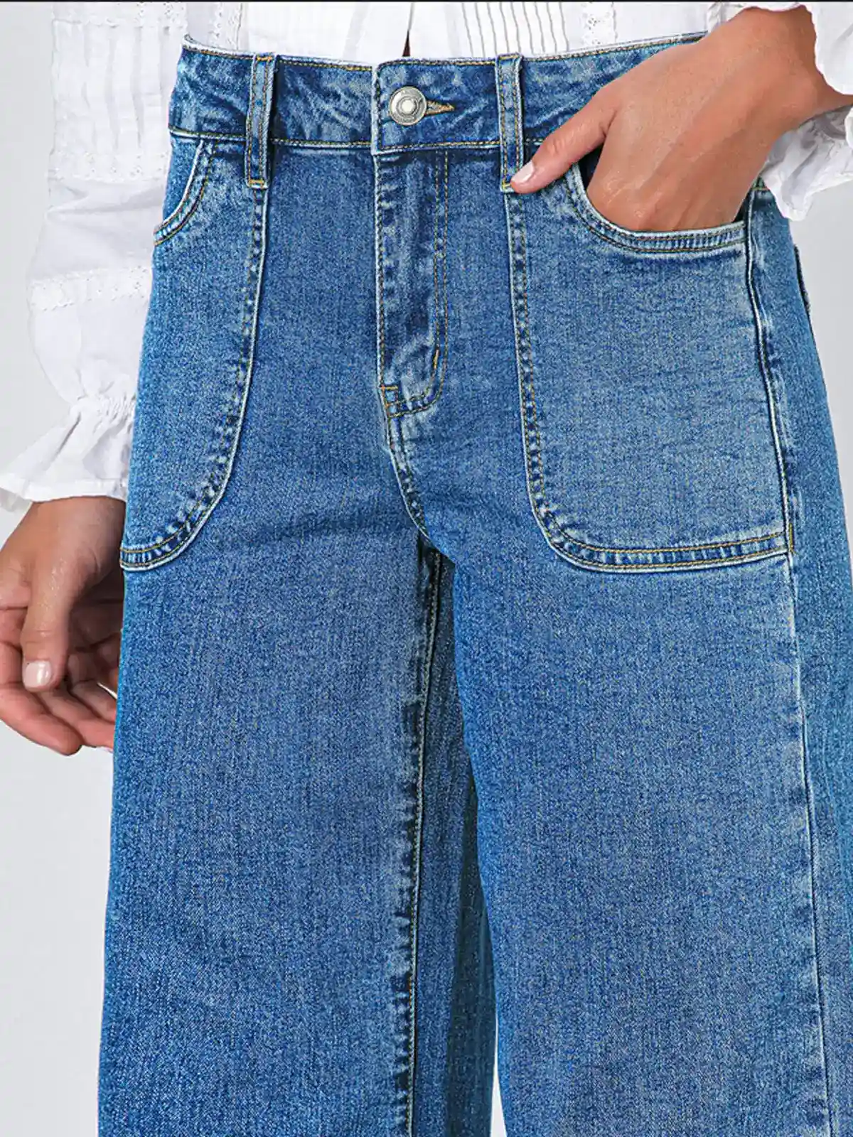 PANTALÓN MUJER RAINDOOR ALGODÓN WIDE LEG - 4