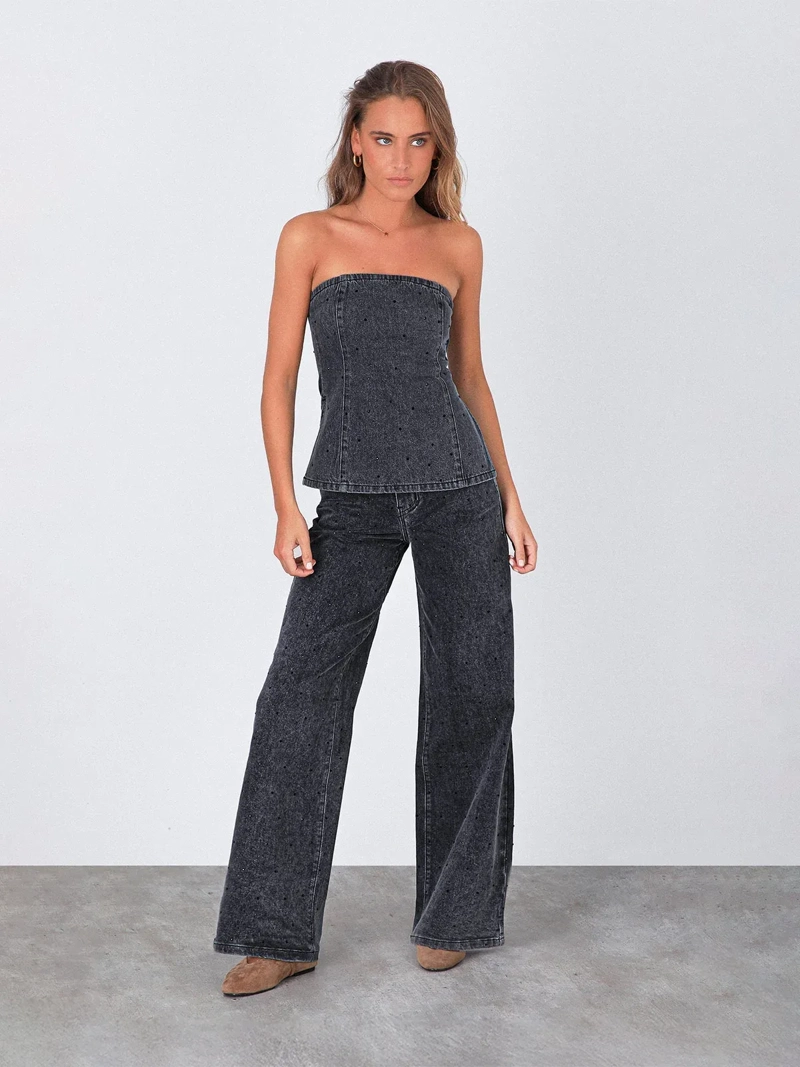 BLUSA MUJER RAINDOOR ALGODÓN STRAPLESS - 2