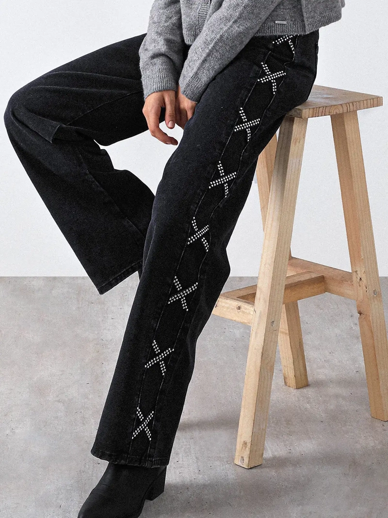 PANTALÓN MUJER RAINDOOR ALGODÓN FRANJA LATERAL - 2
