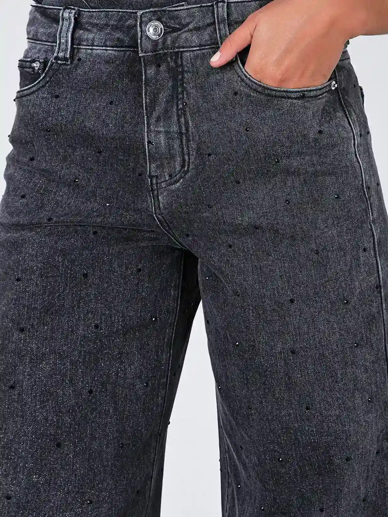 PANTALÓN MUJER RAINDOOR ALGODÓN STRASS - 6