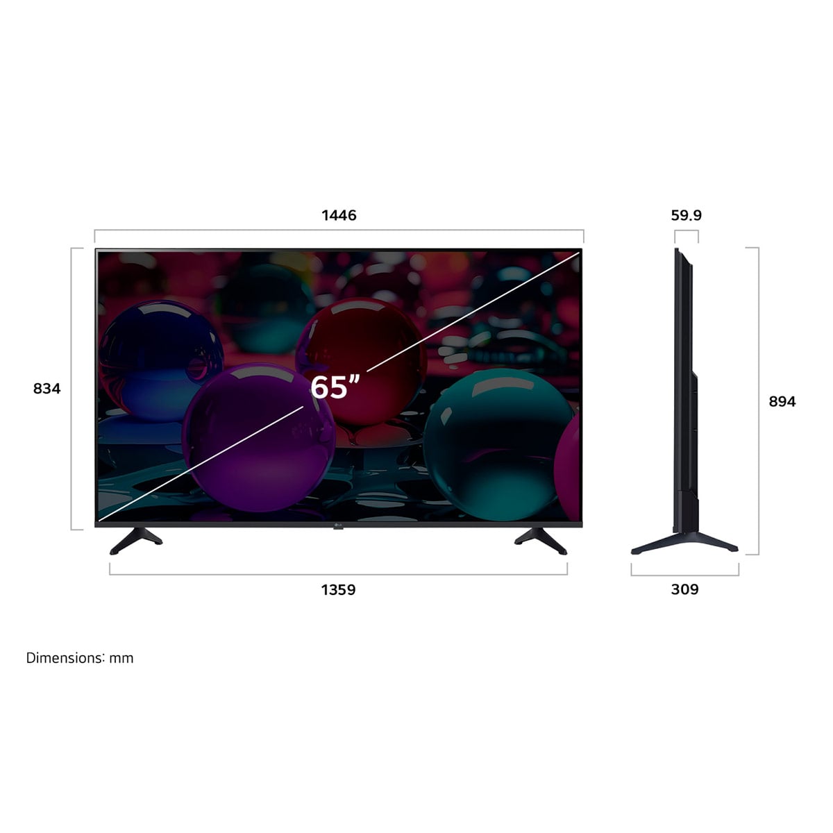SMART TV LG 4K UHD 65” 65UA7300PSB - 3